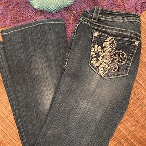 Miss Me Bootcut Jeans Fleur De Lis